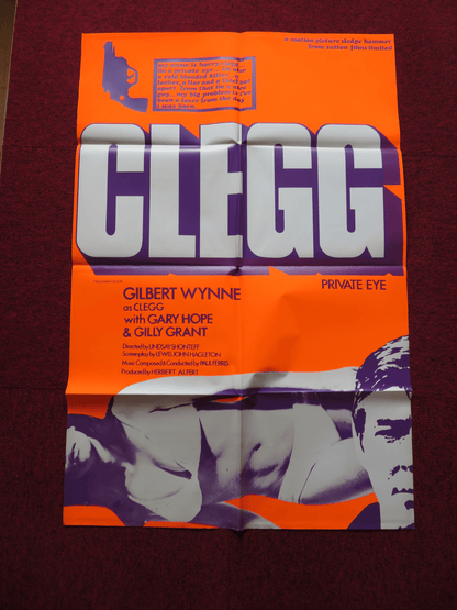 CLEGG / The bullet machine FOLDED US ONE SHEET POSTER GILBERT WYNNE GARY HOPE Rendezvous Cinema Movie posters