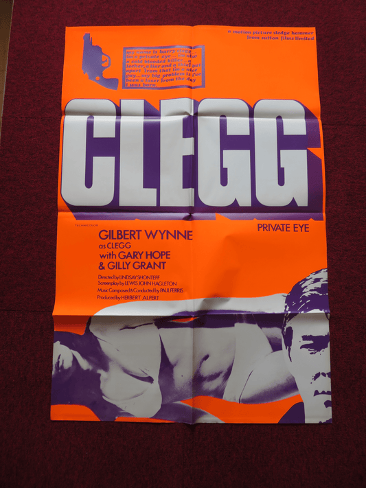 CLEGG / The bullet machine FOLDED US ONE SHEET POSTER GILBERT WYNNE GARY HOPE Rendezvous Cinema Movie posters