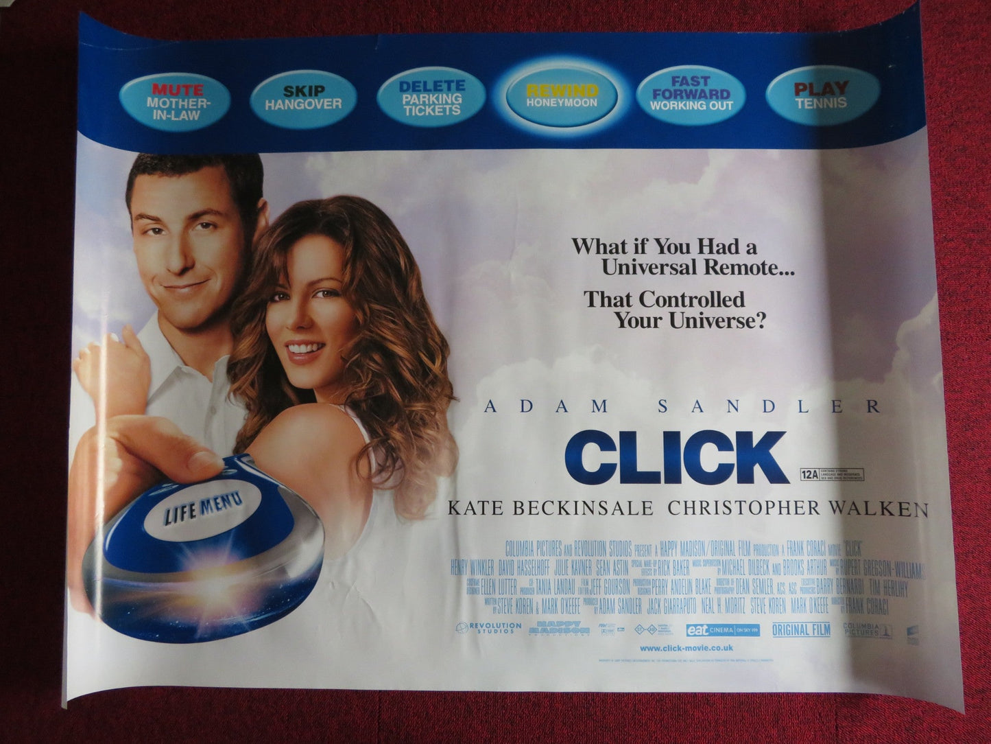 CLICK UK QUAD (30"x 40") ROLLED POSTER ADAM SANDLER KATE BECKINSALE 2006 Rendezvous Cinema Movie posters