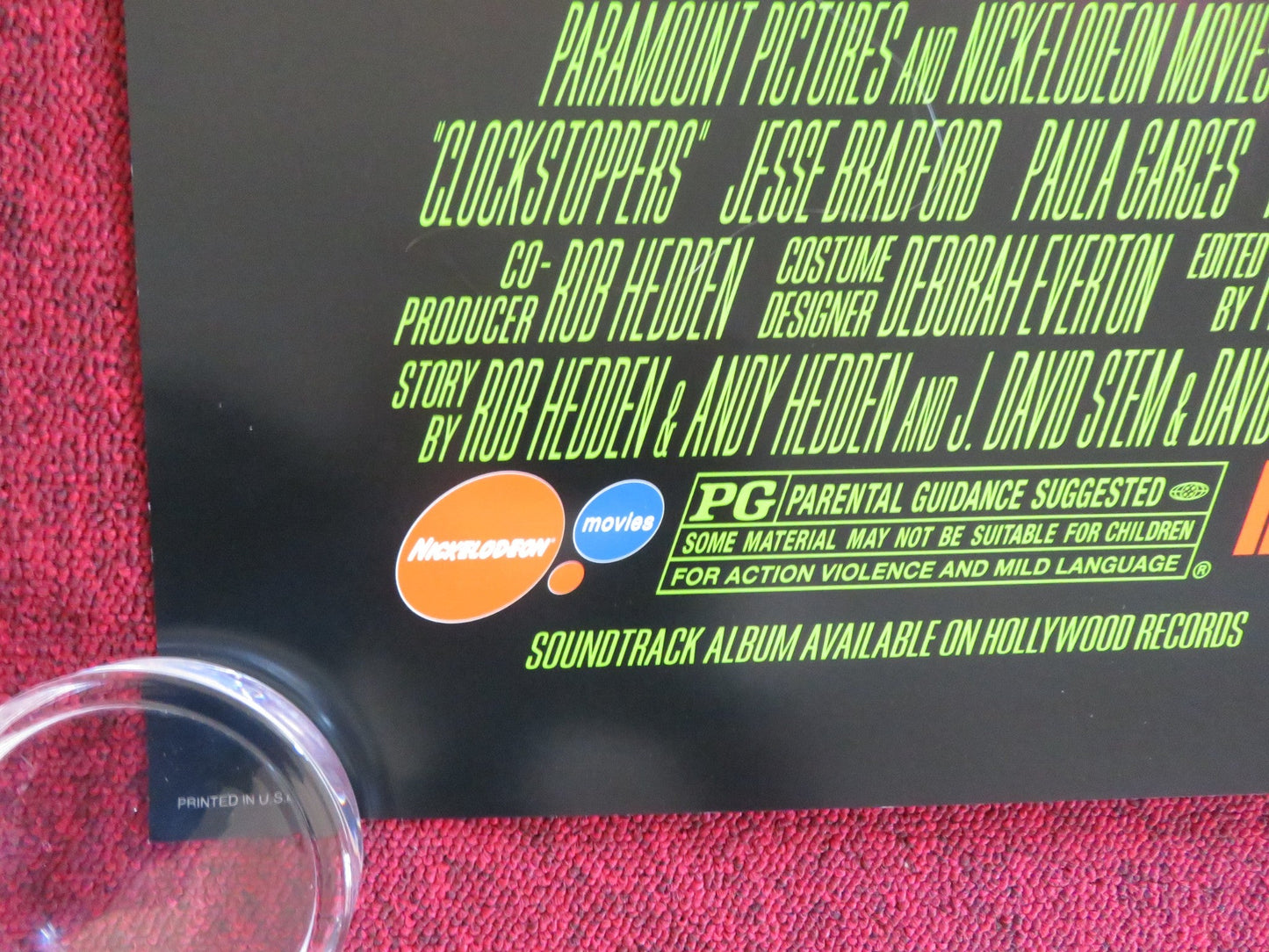 CLOCKSTOPPERS US ONE SHEET ROLLED POSTER JESSE BRADFORD FRENCH STEWART 2002 Rendezvous Cinema Movie posters