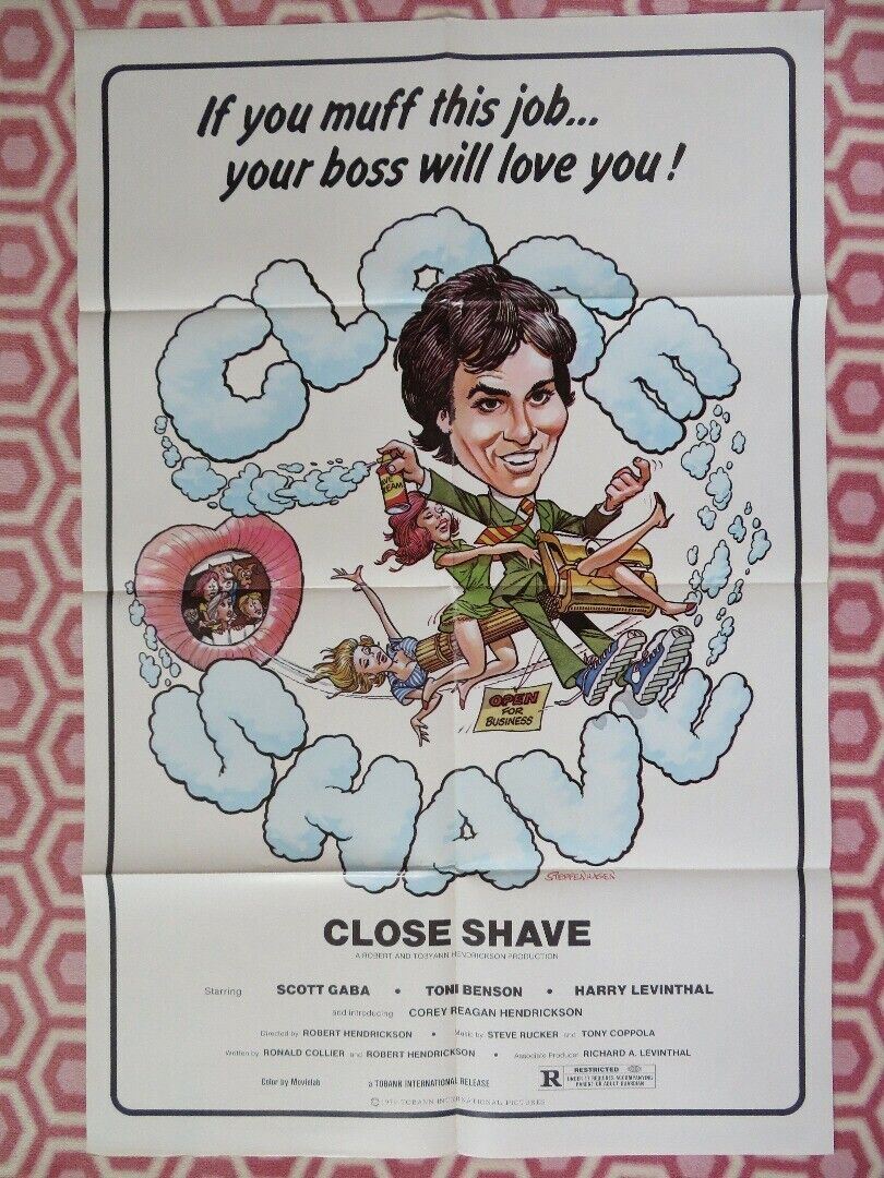 CLOSE SHAVE ONE SHEET POSTER FOLDED SCOTT GABA TONI BENSON ROBERT HENDRICKSON Rendezvous Cinema Movie posters