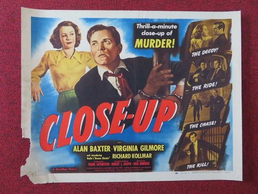 CLOSE - UP US HALF SHEET (22"x 28") POSTER ALAN BAXTER VIRGINIA GILMORE 1948 Movie posters