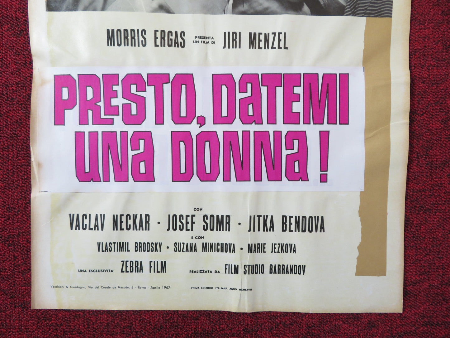 CLOSELY WATCHED TRAINS - B ITALIAN LOCANDINA POSTER VACLAV NECKAR J. SOMR 1967 Rendezvous Cinema Movie posters
