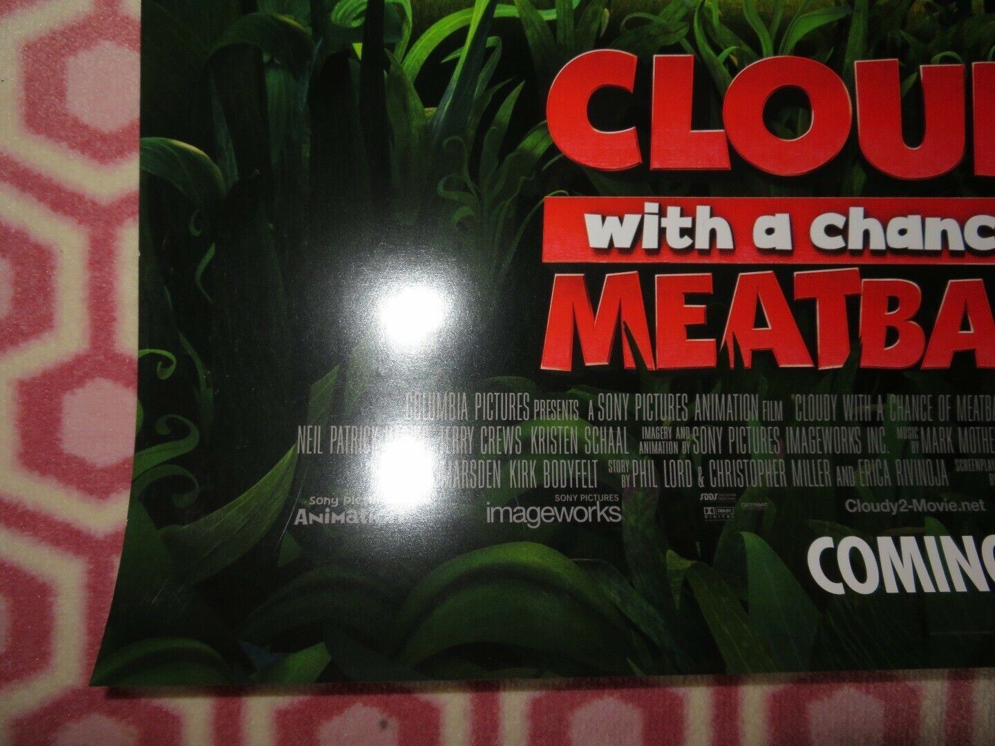 CLOUDY WITH A CHANCE OF MEATBALL 2 US ONE SHEET ROLLED POSTER B HADER 2013 - Rendezvous Cinema