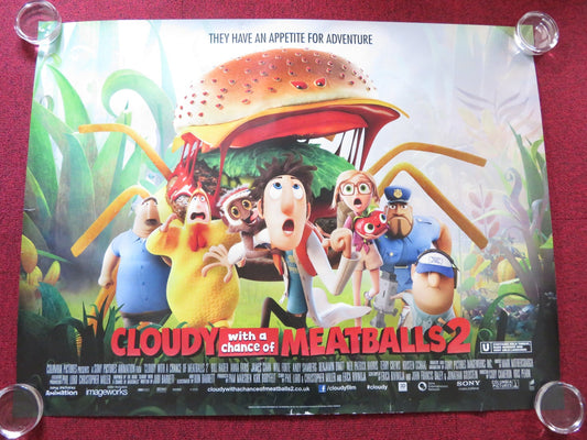CLOUDY WITH A CHANCE OF MEATBALLS 2 UK QUAD (30"x 40") ROLLED POSTER 2013 Rendezvous Cinema Movie posters