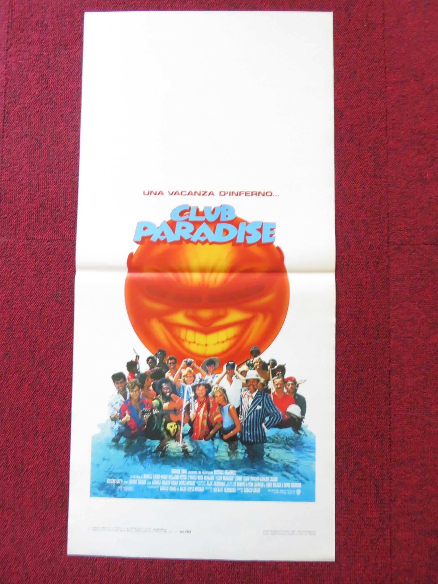 CLUB PARADISE ITALIAN LOCANDINA POSTER ROBIN WILLIAMS PETER O'TOOLE 1987 Rendezvous Cinema Movie posters