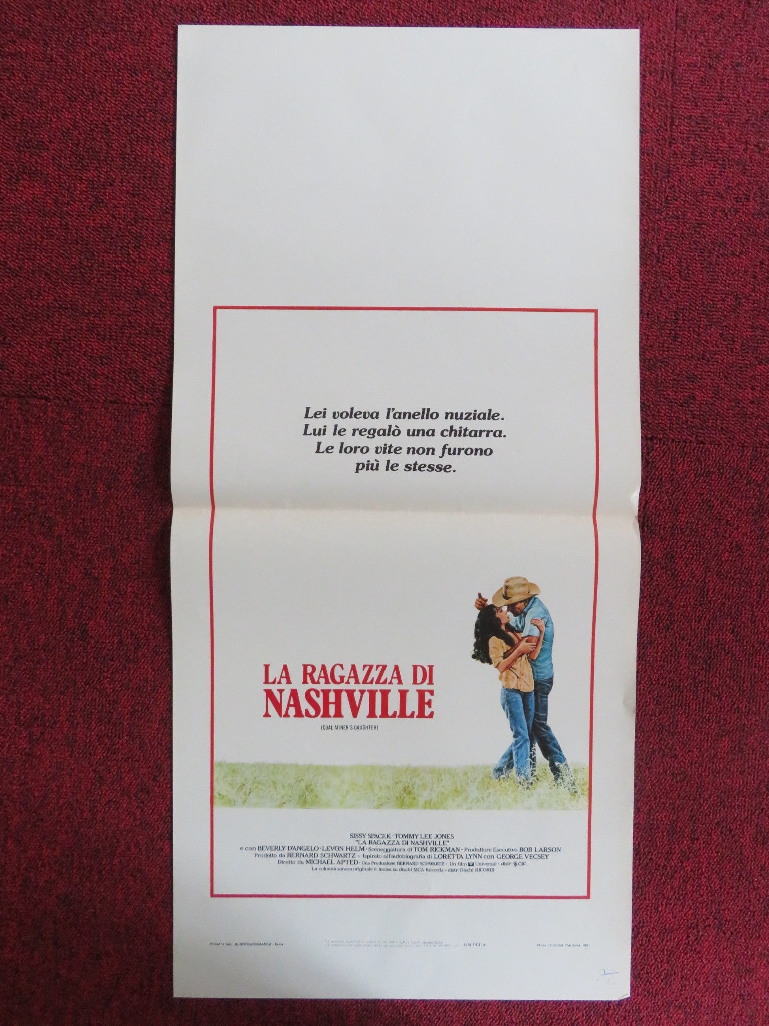 COAL MINER'S DAUGHTER ITALIAN LOCANDINA POSTER SISSY SPACEK TOMMY LEE JONES 1981 Rendezvous Cinema Movie posters