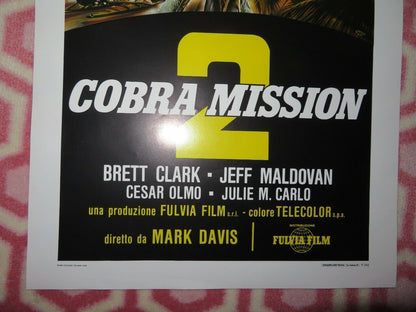 COBRA MISSION 2 ITALIAN LOCANDINA (27.5"x13") POSTER BRETT CLARK 1988 Movie posters