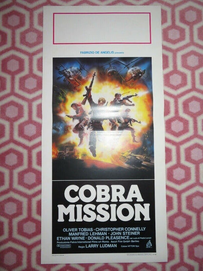 COBRA MISSION ITALIAN LOCANDINA (27.5"x13") POSTER OLIVER TOBIAS 1986 Movie posters