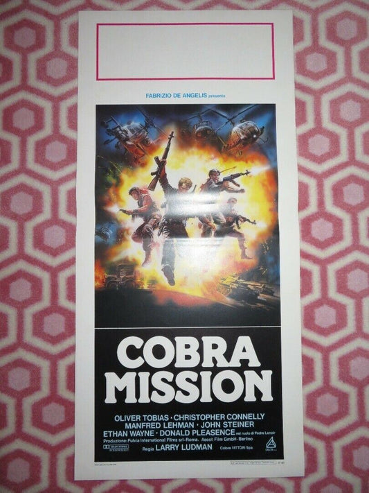 COBRA MISSION ITALIAN LOCANDINA (27.5"x13") POSTER OLIVER TOBIAS 1986 Movie posters