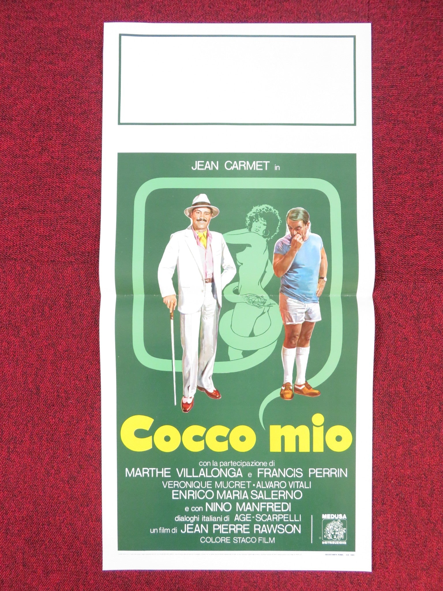 COCCO MIO / GROS CALIN ITALIAN LOCANDINA POSTER JEAN CARMET M. VILLALONGA 1980 Rendezvous Cinema Movie posters