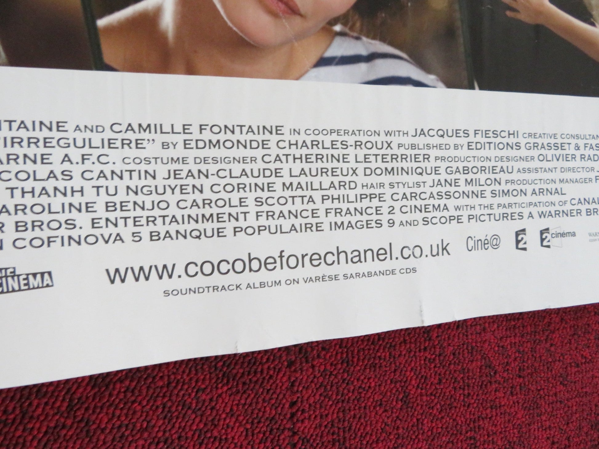 COCO BEFORE CHANEL UK QUAD (30"x 40") ROLLED POSTER AUDREY TAUTOU 2009 Rendezvous Cinema Movie posters