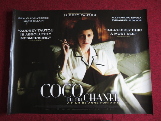 COCO BEFORE CHANEL UK QUAD (30"x 40") ROLLED POSTER AUDREY TAUTOU 2009 Rendezvous Cinema Movie posters