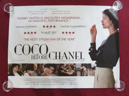 COCO BEFORE CHANEL UK QUAD (30"x 40") ROLLED POSTER AUDREY TAUTOU 2009 Rendezvous Cinema Movie posters