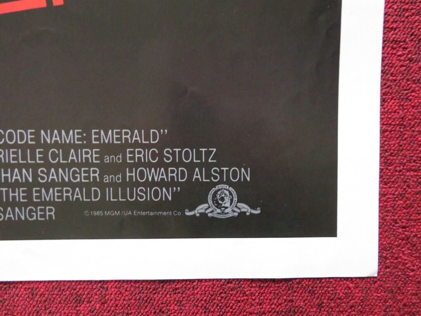 CODENAME: EMERALD FOLDED US ONE SHEET POSTER ED HARRIS MAX VON SYDOW 1985 Movie posters