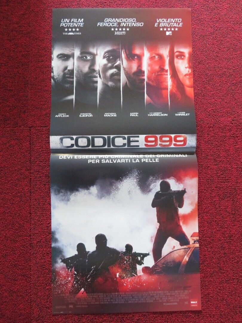 CODICE 999 / TRIPLE 9 ITALIAN LOCANDINA (27"x12.5") POSTER CASEY AFFLECK 2015 - Rendezvous Cinema