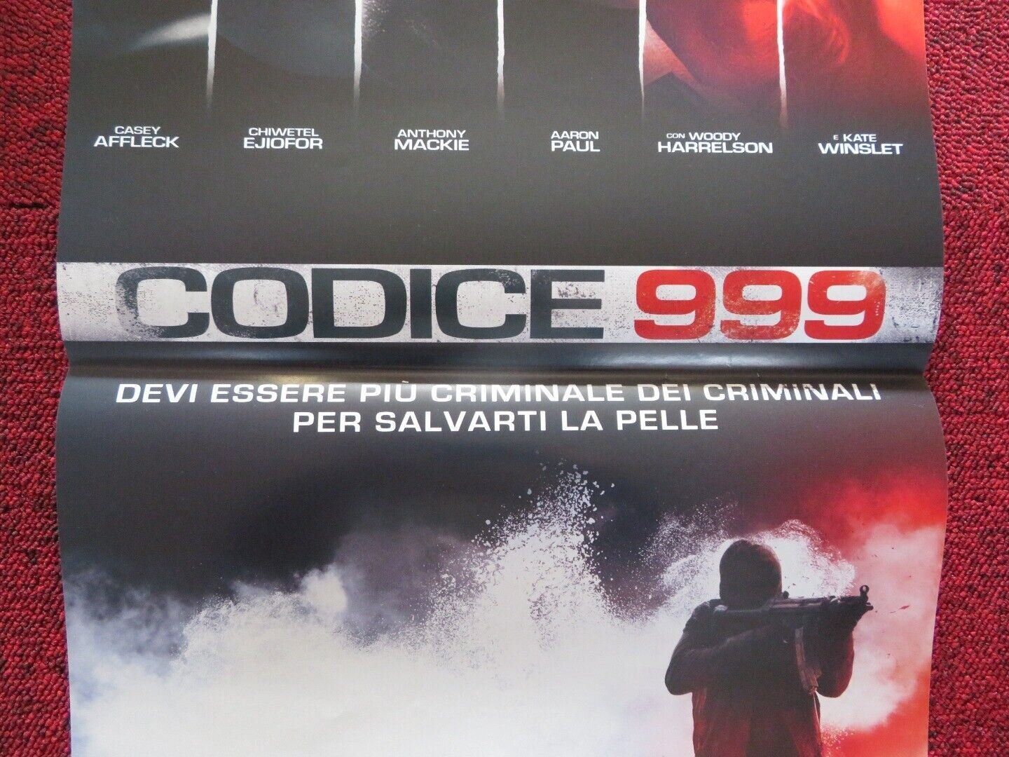 CODICE 999 / TRIPLE 9 ITALIAN LOCANDINA (27"x12.5") POSTER CASEY AFFLECK 2015 - Rendezvous Cinema