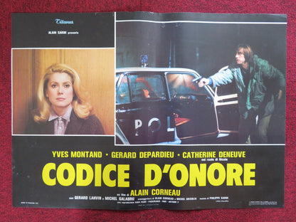 CODICE D'ONORE - B ITALIAN FOTOBUSTA POSTER YVES MONTAND GERARD DEPARDIEU 1982 Rendezvous Cinema Movie posters