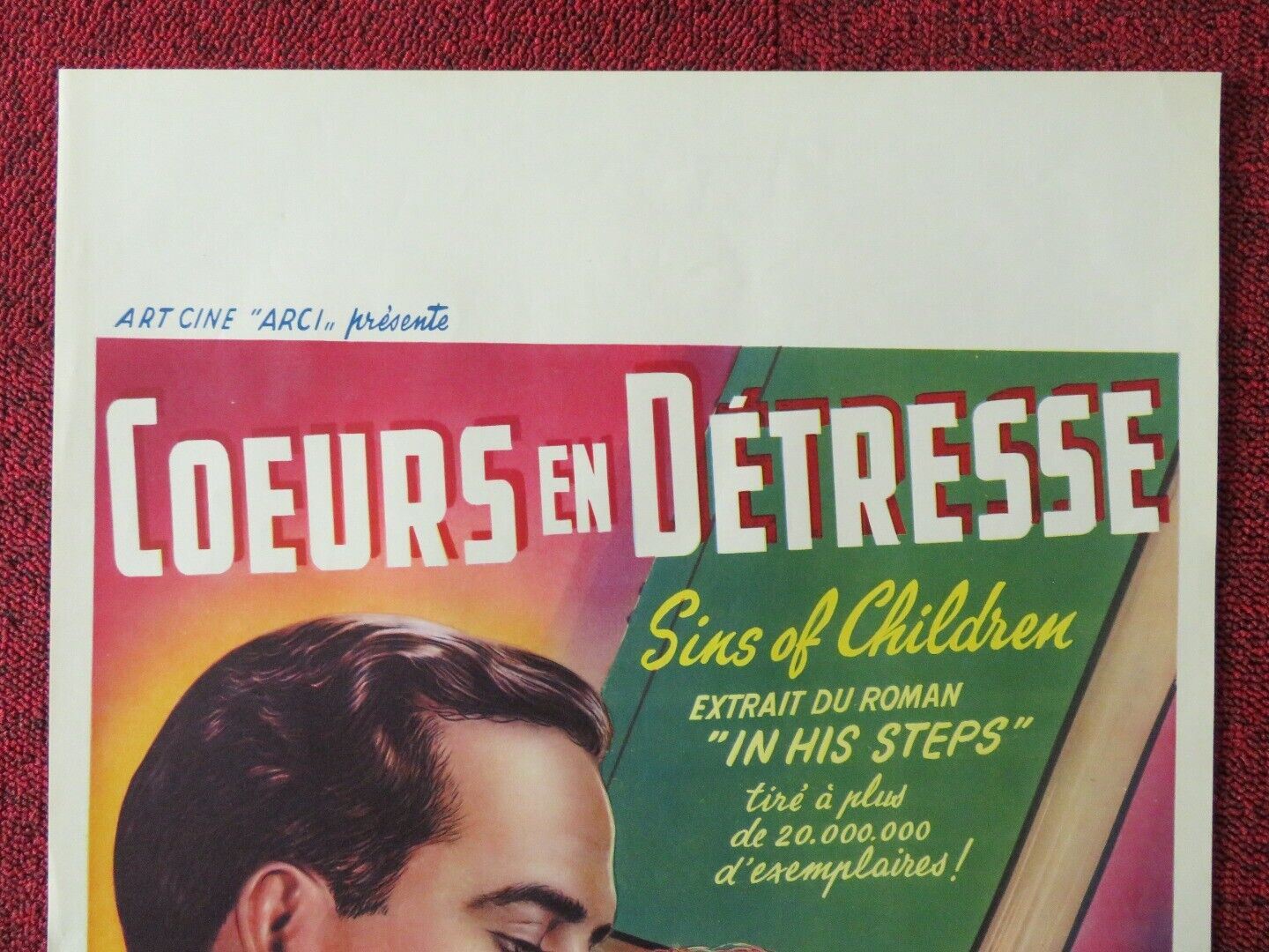 COEURS EN DETRESSE / IN HIS STEPS BELGIUM (21"x14") POSTER ERIC LINDEN 1936 Movie posters