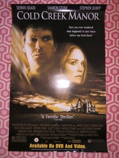 COLD CREEK MANOR US VIDEO DVD POSTER ROLLED DENNIS QUAID S STONE 2003 Movie posters