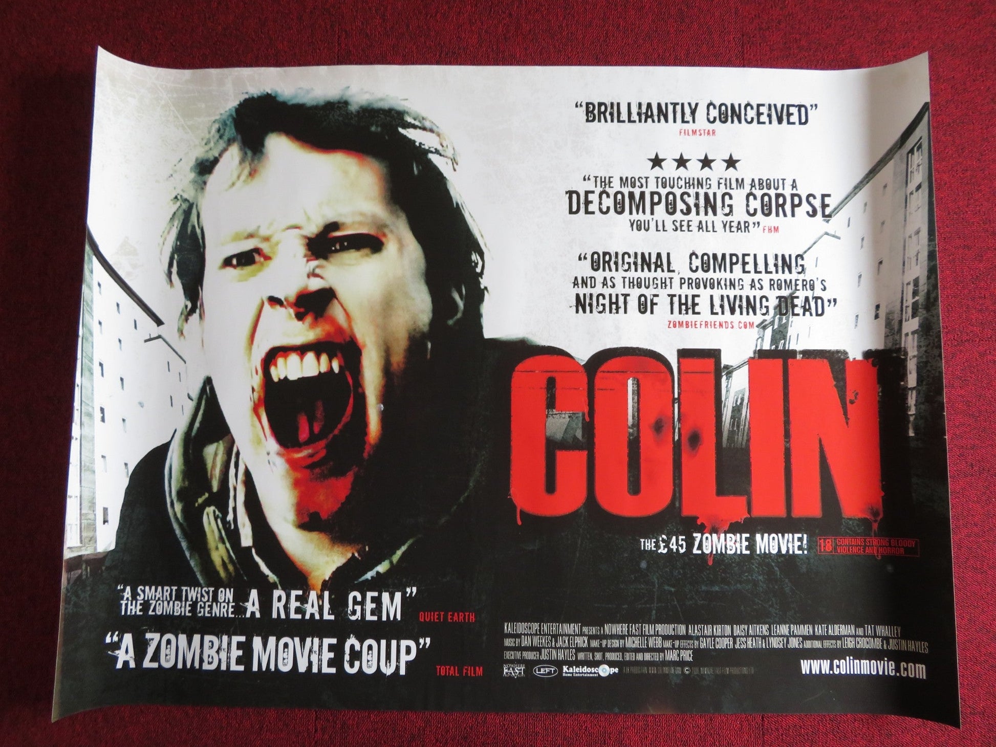 COLIN UK QUAD (30"x 40") ROLLED POSTER ALASTAIR KIRTON DAISY AITKENS 2009 Rendezvous Cinema Movie posters