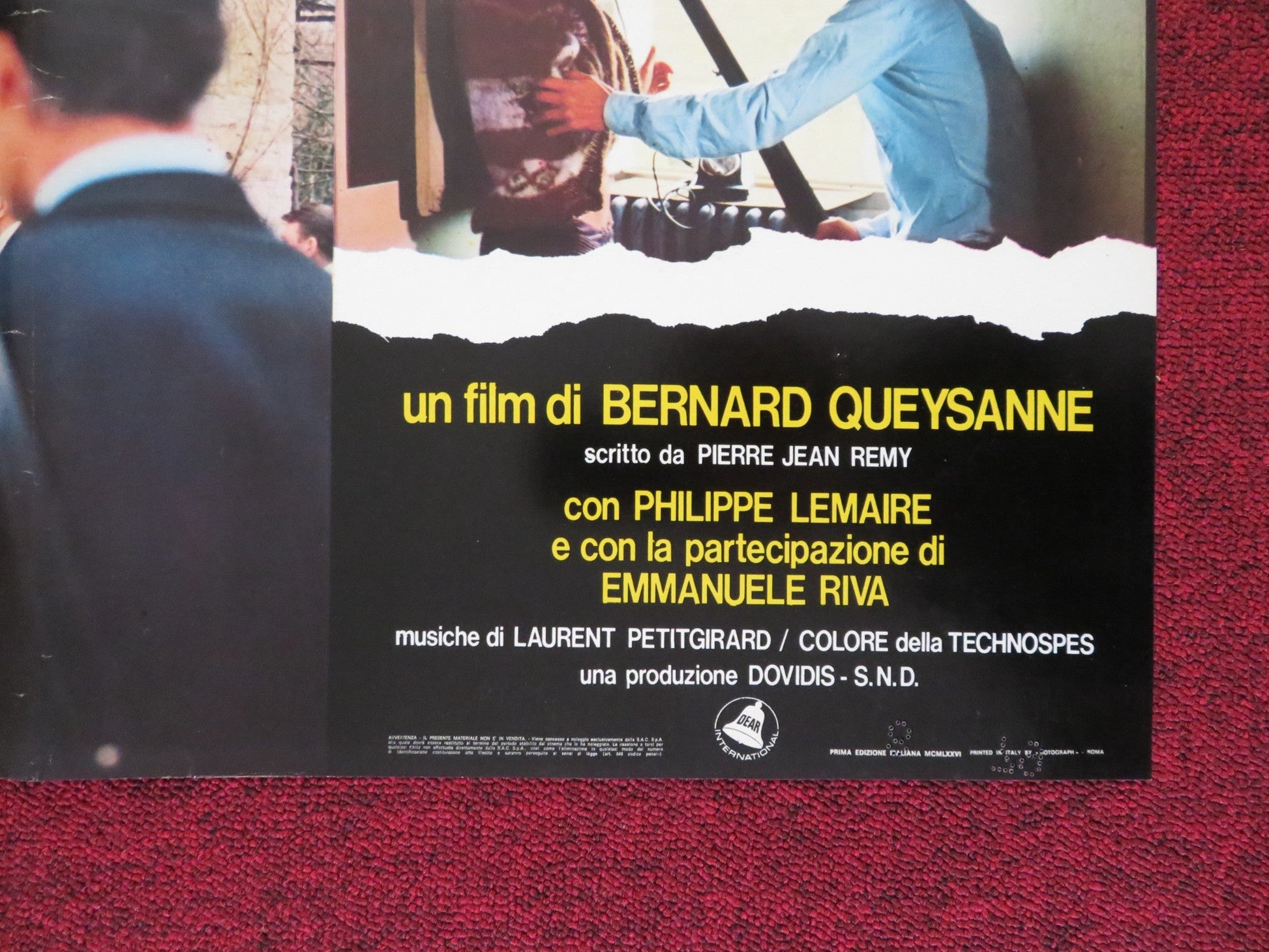 COLLAGE / THE DEVIL IN THE HEART ITALIAN FOGLIO POSTER JANE BIRKIN 1976 Rendezvous Cinema Movie posters