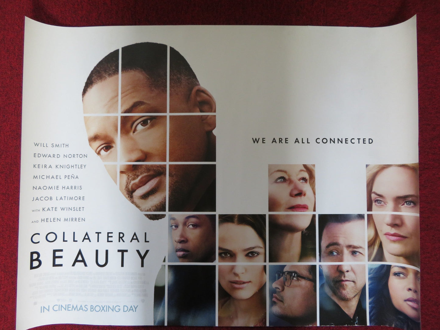 COLLATERAL BEAUTY UK QUAD (30"x 40") ROLLED POSTER WILL SMITH EDWARD NORTON 2016 Rendezvous Cinema Movie posters