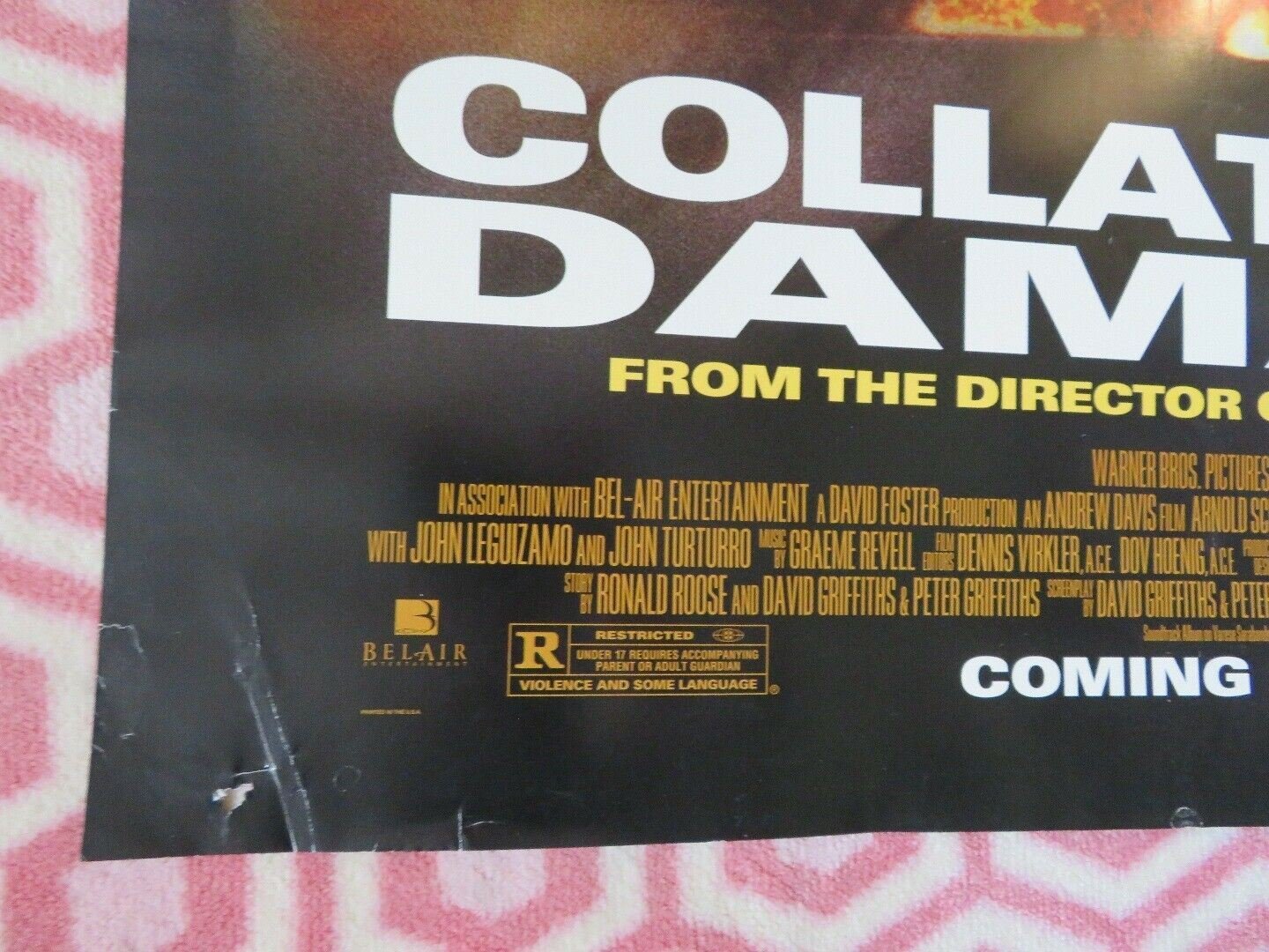 COLLATERAL DAMAGE US ONE SHEET ROLLED POSTER SCHWARZENEGGER 2002 Movie posters