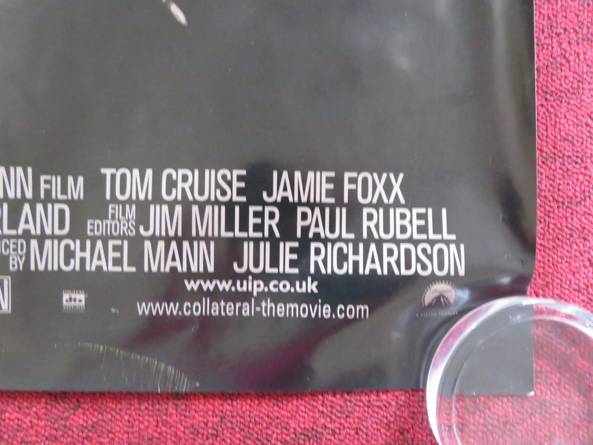 COLLATERAL UK QUAD ROLLED POSTER TOM CRUISE JAMIE FOXX 2004 Rendezvous Cinema Movie posters