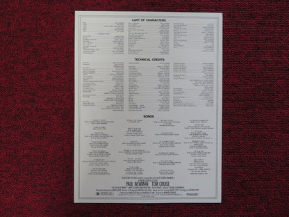 COLOR OF MONEY US SCREENING PROGRAM PAUL NEWMAN TOM CRUISE 1987 Rendezvous Cinema Movie posters