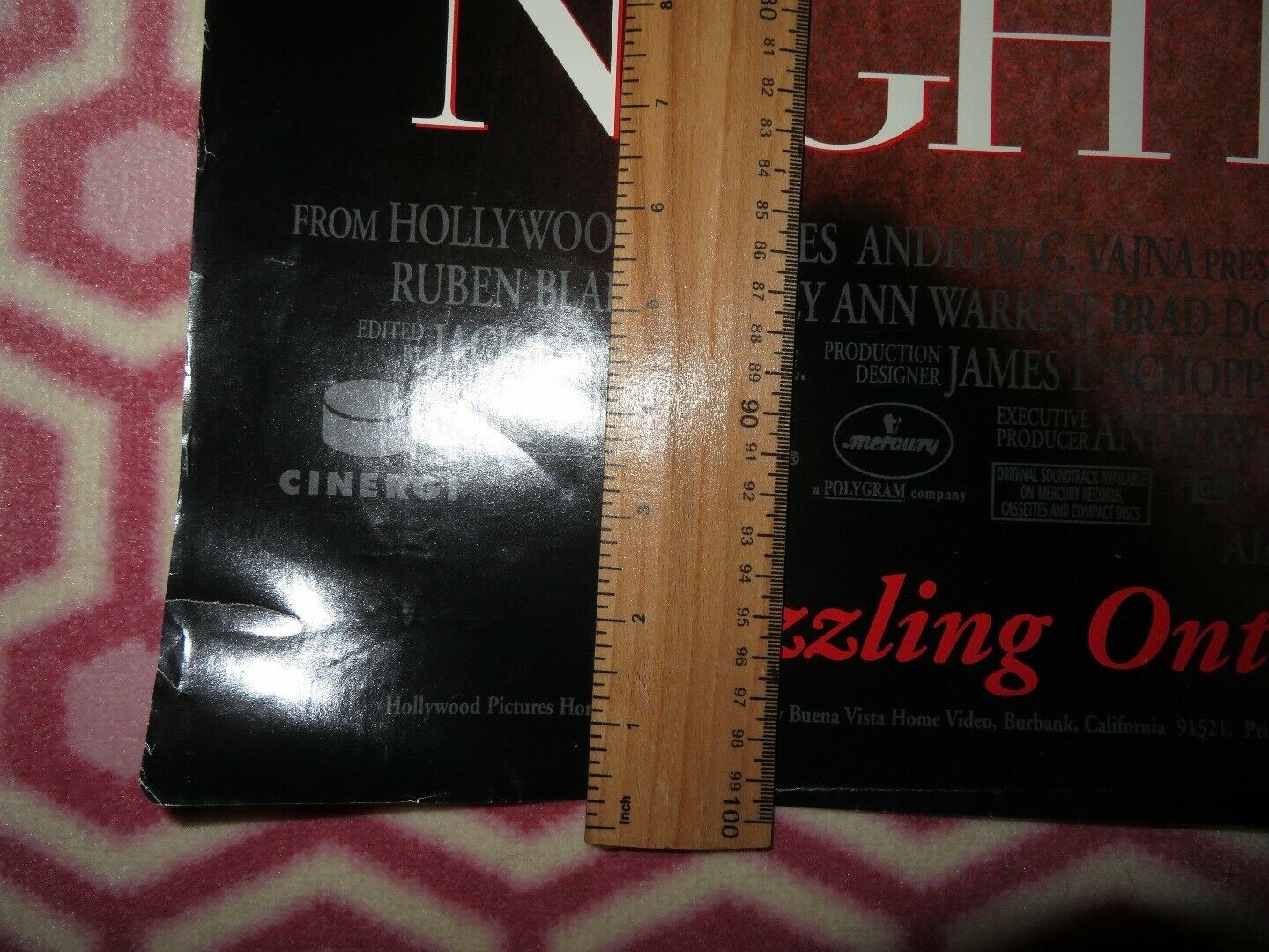 COLOR OF NIGHT US ONE SHEET ROLLED POSTER VHS DIRECTORS CUT 1994 Rendezvous Cinema Movie posters