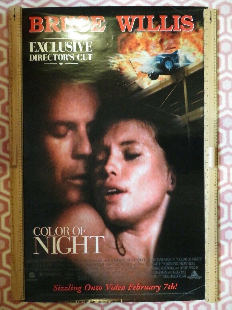 COLOR OF NIGHT US ONE SHEET ROLLED POSTER VHS DIRECTORS CUT 1994 Rendezvous Cinema Movie posters