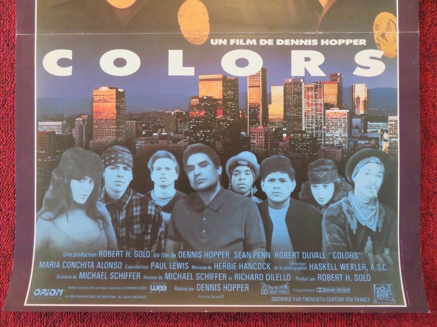 COLORS FRENCH (15"x 21") POSTER DENNIS HOPPER SEAN PENN ROBERT DUVALL 1988 - Rendezvous Cinema