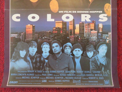 COLORS FRENCH (15"x 21") POSTER DENNIS HOPPER SEAN PENN ROBERT DUVALL 1988 - Rendezvous Cinema