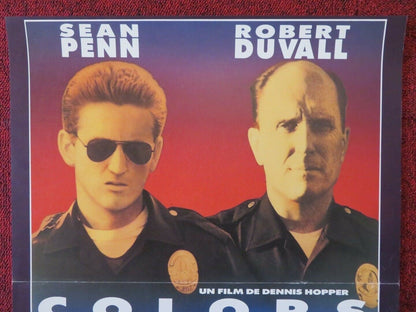 COLORS FRENCH (15"x 21") POSTER DENNIS HOPPER SEAN PENN ROBERT DUVALL 1988 - Rendezvous Cinema