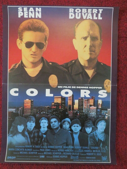 COLORS FRENCH (15"x 21") POSTER DENNIS HOPPER SEAN PENN ROBERT DUVALL 1988 - Rendezvous Cinema