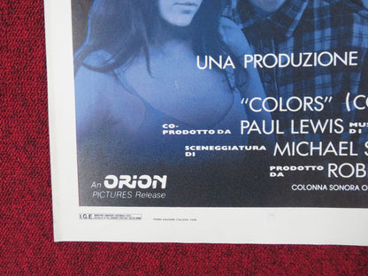 COLORS ITALIAN FOGLIO POSTER SEAN PENN ROBERT DUVALL 1988 Rendezvous Cinema Movie posters