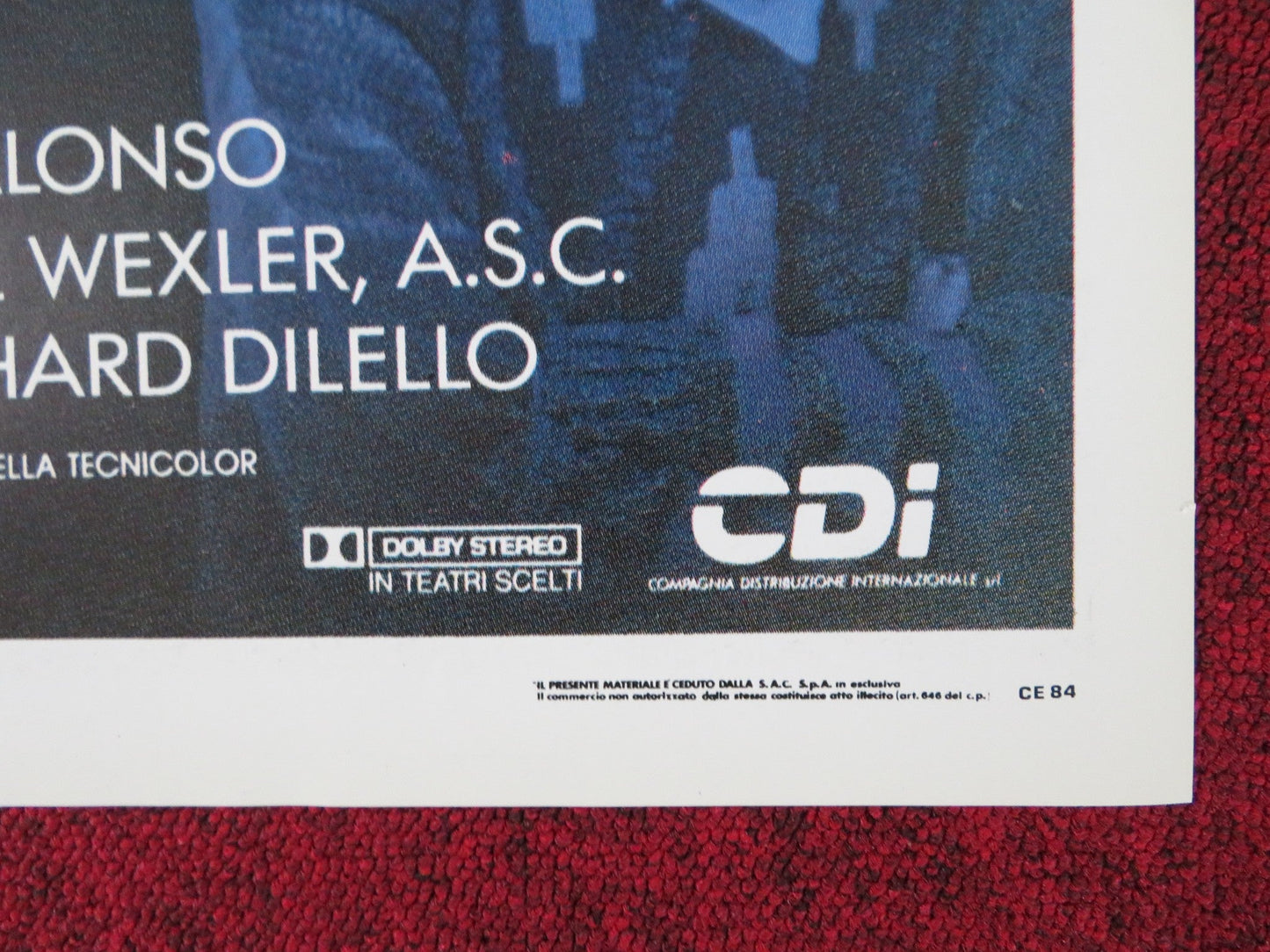 COLORS ITALIAN FOGLIO POSTER SEAN PENN ROBERT DUVALL 1988 Rendezvous Cinema Movie posters