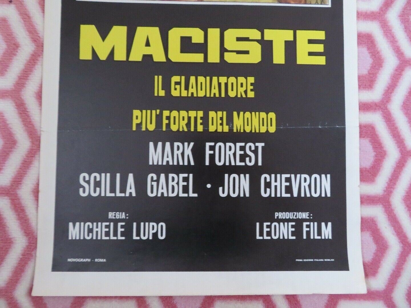 COLOSSIS OF THE ARENA ITALIAN (28"x13") POSTER MARK FOREST SCILLA GABEL 1962 Movie posters