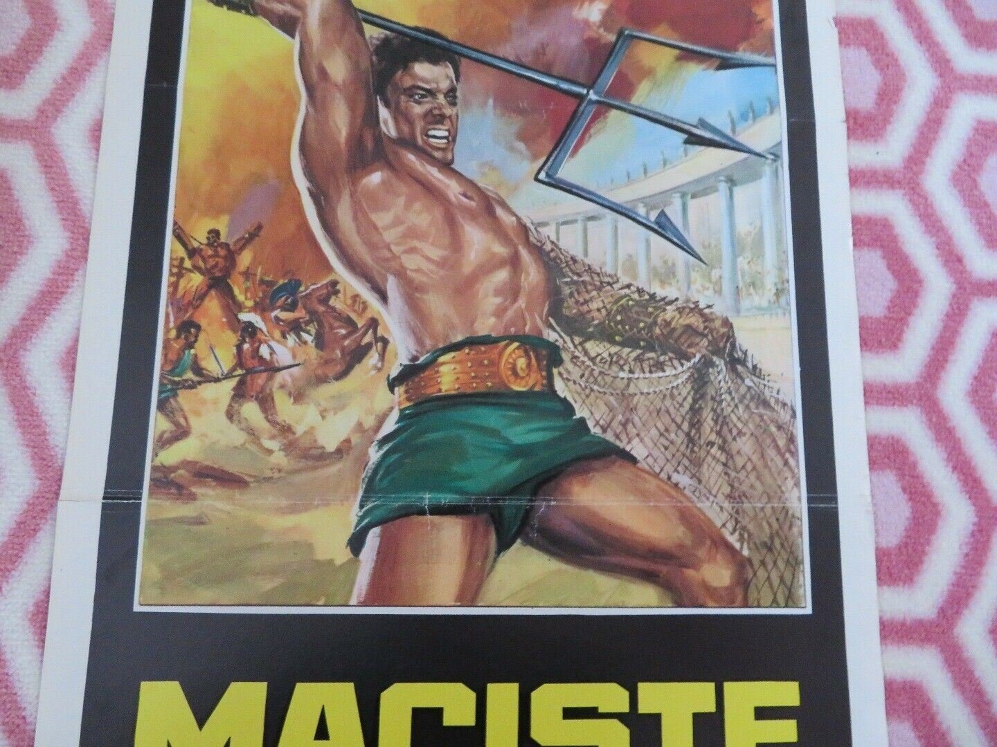 COLOSSIS OF THE ARENA ITALIAN (28"x13") POSTER MARK FOREST SCILLA GABEL 1962 Movie posters