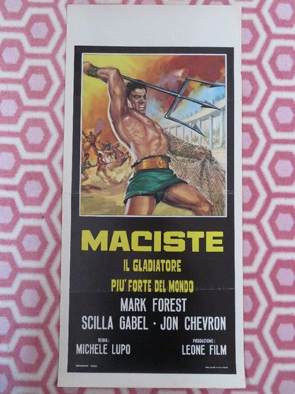 COLOSSIS OF THE ARENA ITALIAN (28"x13") POSTER MARK FOREST SCILLA GABEL 1962 Movie posters