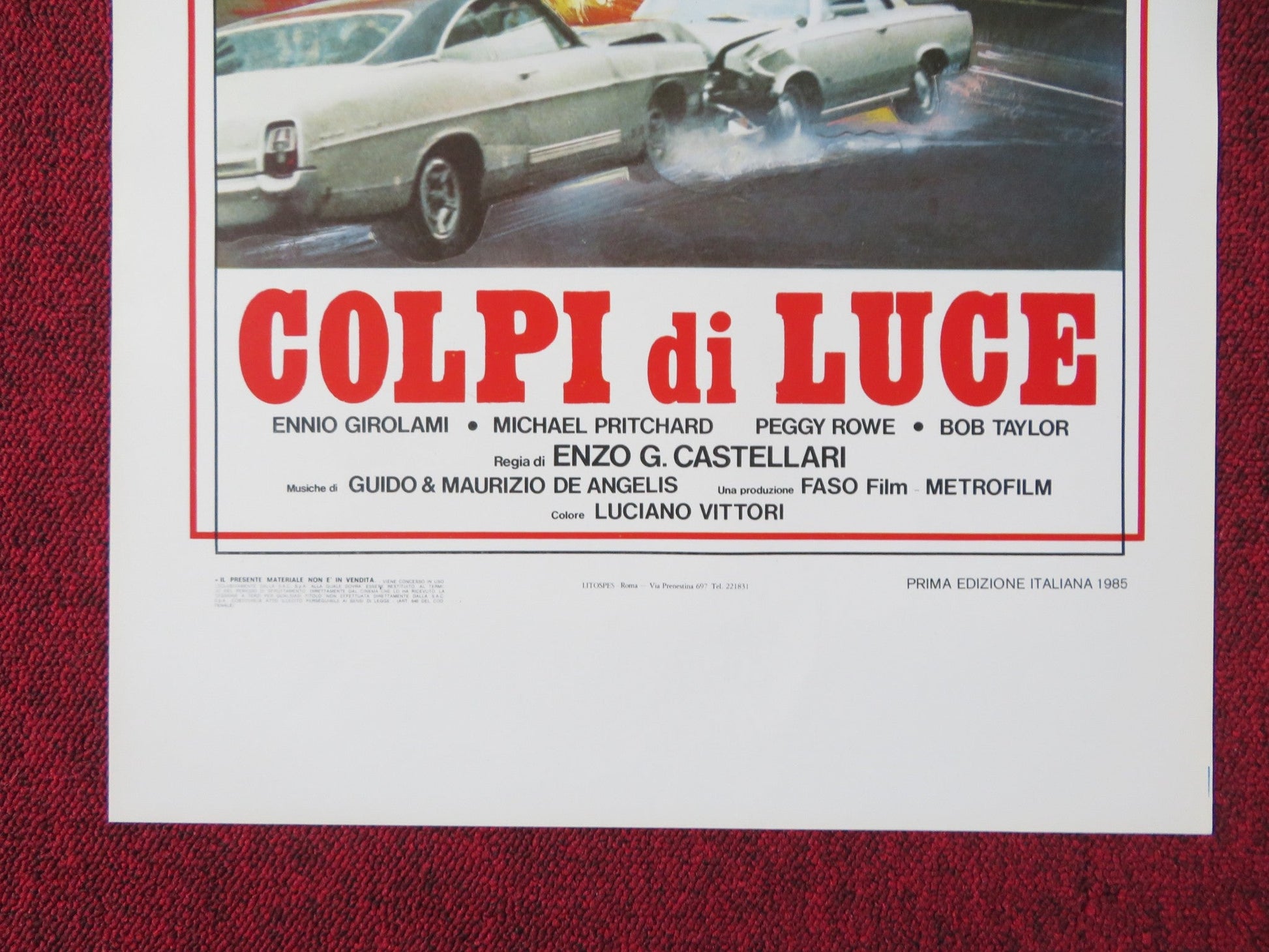 COLPI DI LUCE ITALIAN LOCANDINA POSTER ERIK ESTRADA ENNIO GIROLAMI 1985 Rendezvous Cinema Movie posters