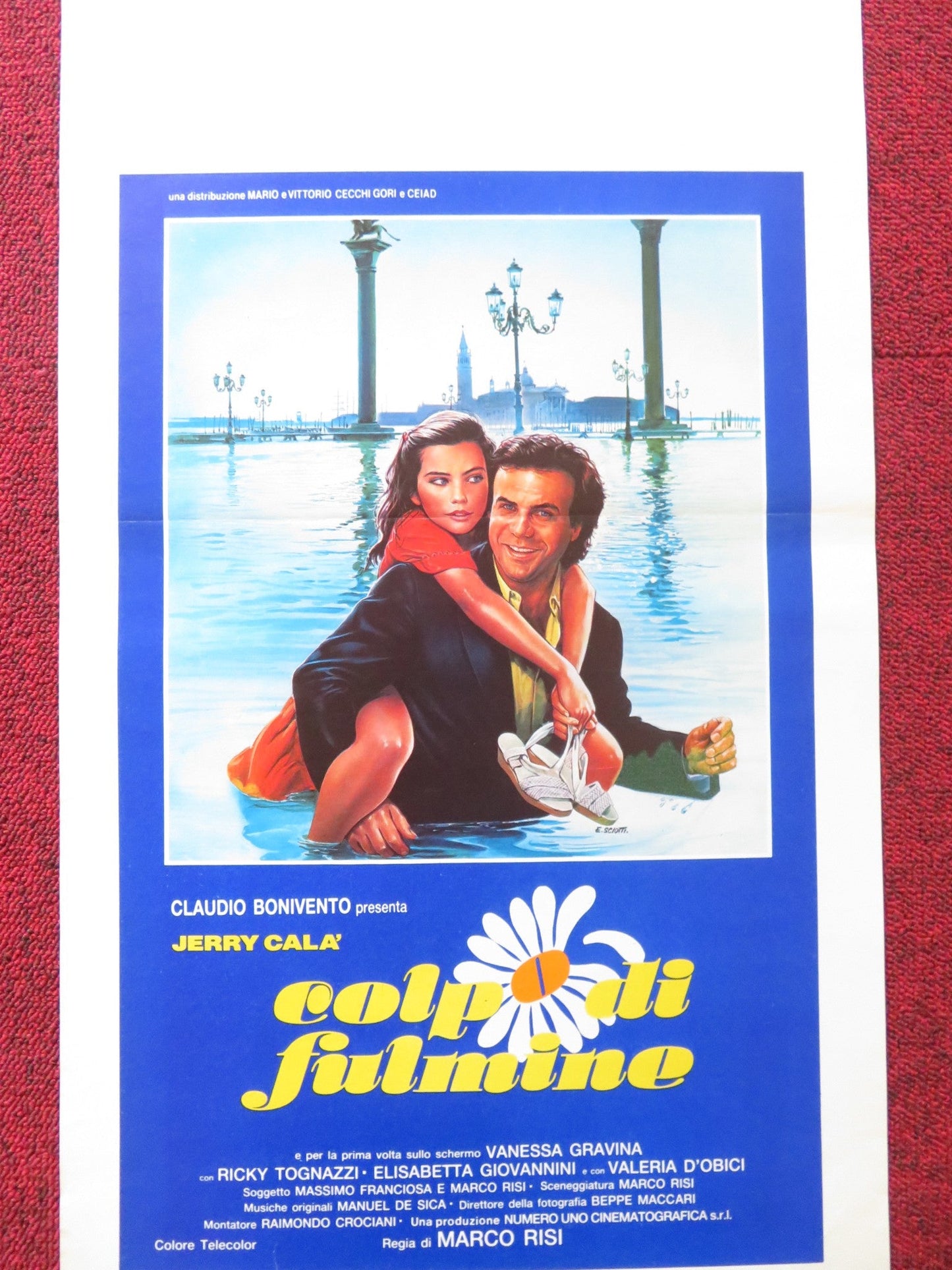 COLPO DI FULMINE ITALIAN LOCANDINA POSTER JERRY CALA VENESSA GRAVINA 1985 Rendezvous Cinema Movie posters