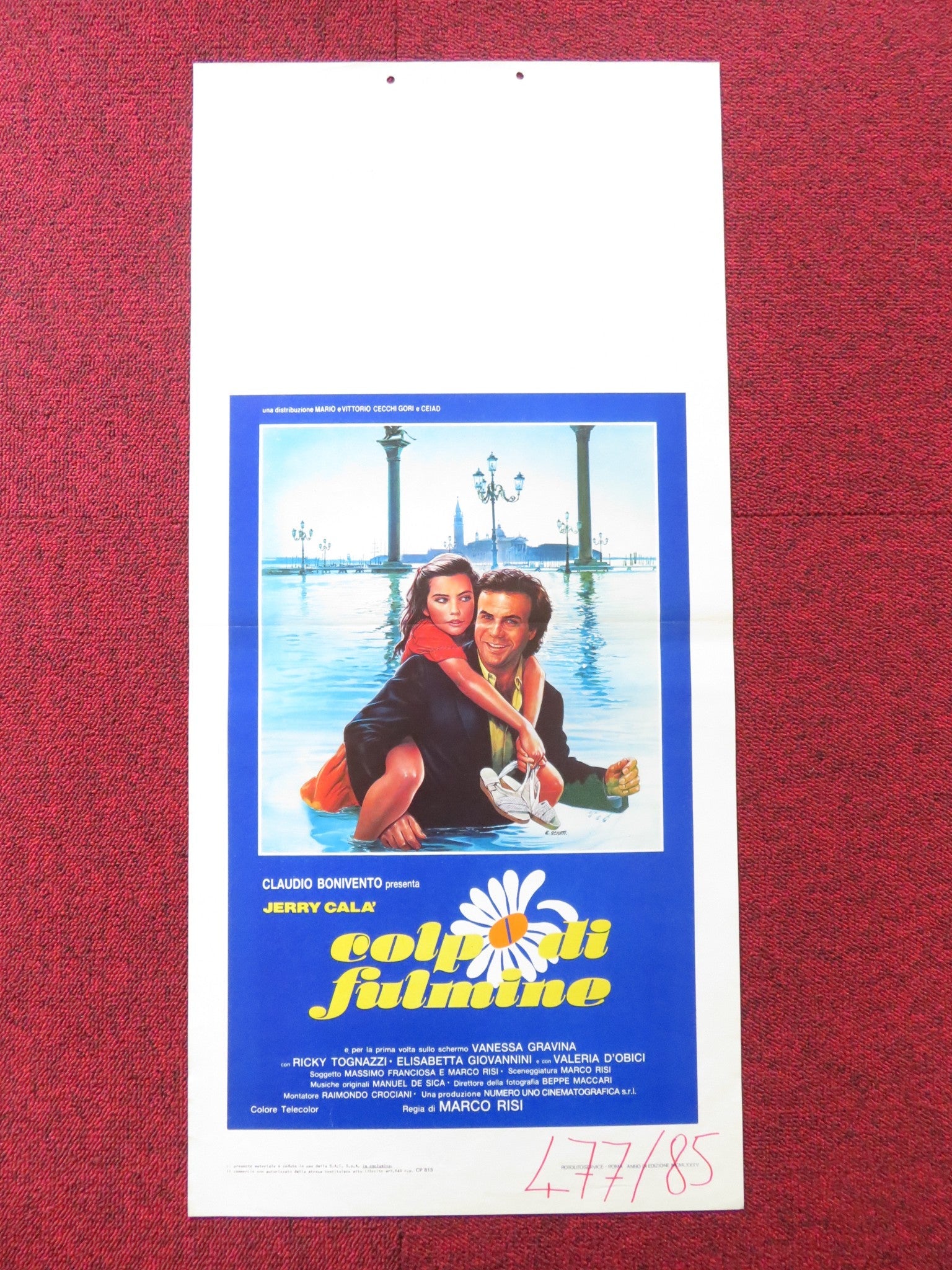 COLPO DI FULMINE ITALIAN LOCANDINA POSTER JERRY CALA VENESSA GRAVINA 1985 Rendezvous Cinema Movie posters