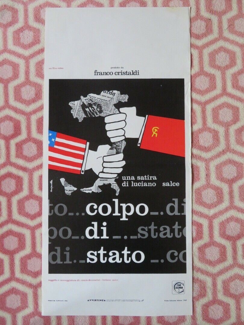COLPO DI STATO / Coup D'Etat ITALIAN LOCANDINA (27.5"x13") POSTER 1969 Movie posters