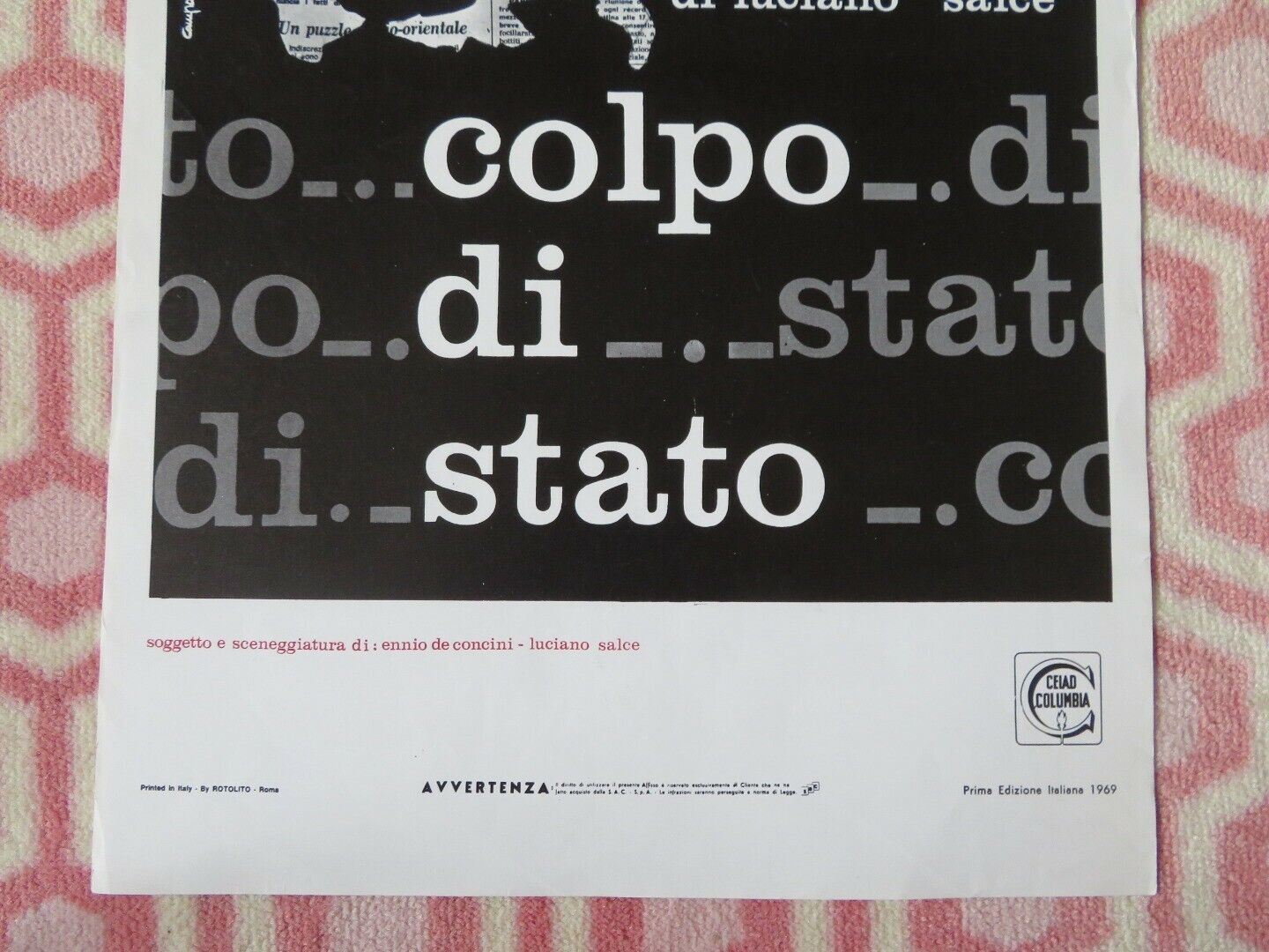 COLPO DI STATO / Coup D'Etat ITALIAN LOCANDINA (27.5"x13") POSTER 1969 Movie posters