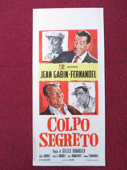 COLPO SEGRETO ITALIAN LOCANDINA POSTER JEAN GABIN FERNANDEL 1964 Rendezvous Cinema Movie posters