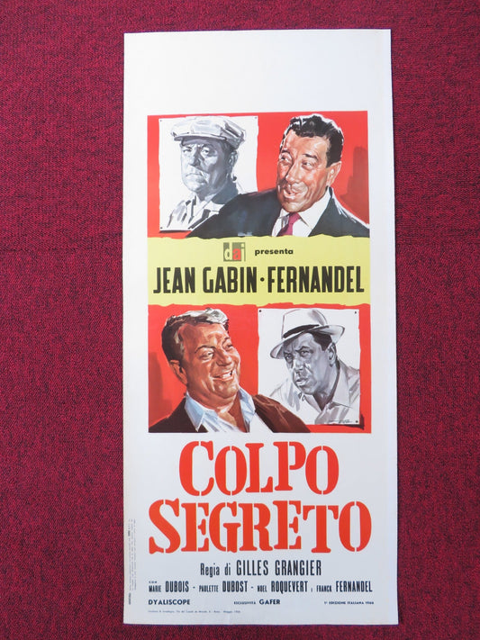 COLPO SEGRETO ITALIAN LOCANDINA POSTER JEAN GABIN FERNANDEL 1964 Rendezvous Cinema Movie posters