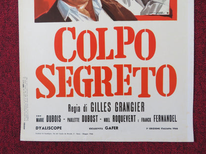 COLPO SEGRETO ITALIAN LOCANDINA POSTER JEAN GABIN FERNANDEL 1964 Rendezvous Cinema Movie posters