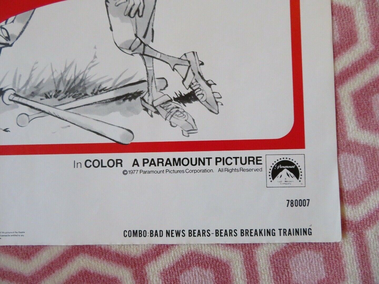 COMBO BAD NEWS BEARS - BEARS BREAKING TRAINING FOLDED US ONE SHEET POSTER 1977 Movie posters